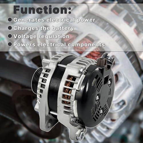 Image of FL3T10300DA Alternator 220A 12V Compatible with 2011-2017 Ford F-150 F150 | 3.5L 3.7L 6-Groove Pulley Clockwise Replace 1042110070 FL3Z10346D FL3T-10300-DA