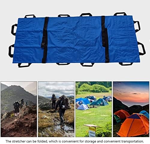 Portable Folding Stretcher with 12 Handles - Emerncy Soft Stretcher for Hospitals, Sports, and Ambulances - Cact and Lightweight with Carrying Bag