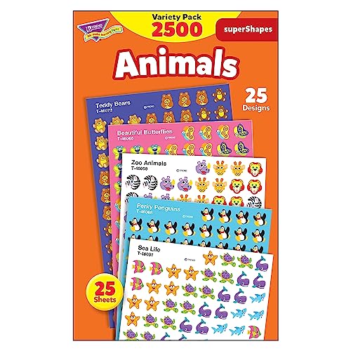 Trend Enterprises Animals Super Spots & Super Shapes Variety Pack