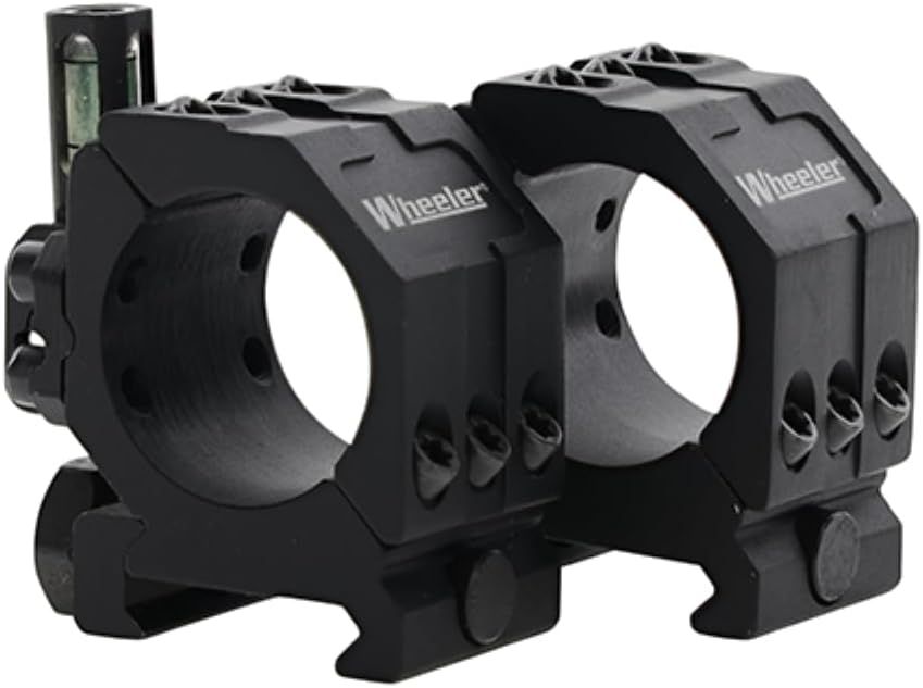 Wheeler 2-Piece Picatinny Rail Scope Rings with Anti-Cant Indicator for Leveling, Shooting