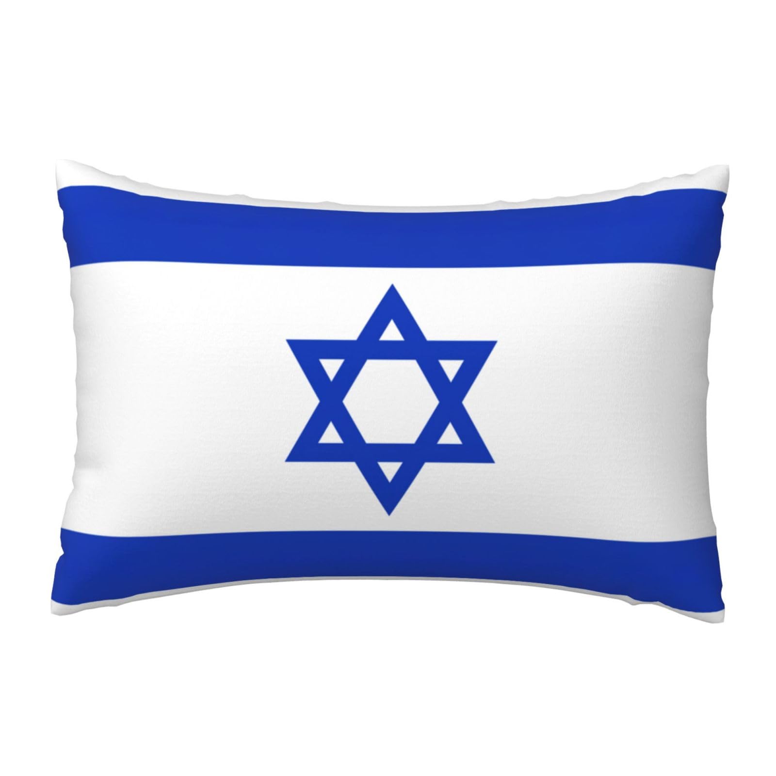 Ipponget Black Israeli Flag Print All-Season Throw Pillow Covers Decorative Pillows For Couch Bed Sofa Pillow Case