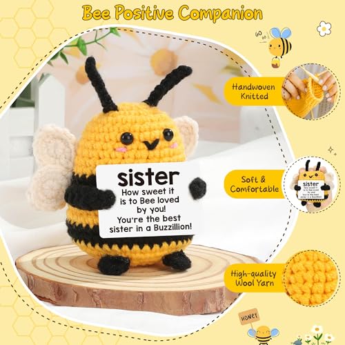 Bee Positive Sister Birthday Gifts, Christmas Sis Gift from Brother/Sister - image 3