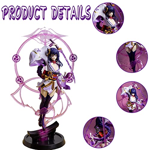 Huruaci Raiden Shogun Action Figure Genshin Impact Statue For Birthday Gift Fan Collection Desktop Decoration（35Cm/13.8In） #TOP1