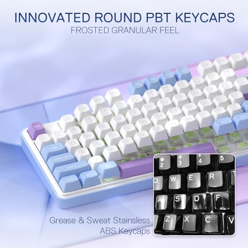 Image of Redragon K707 PRO 80% Wireless Gasket RGB Gaming Keyboard, 3-Modes 87 Keys TKL Mechanical Keyboard w /Hot-Swap Socket, PBT Round Keycaps & 5-Layer Noise Dampening, Custom Linear Switch