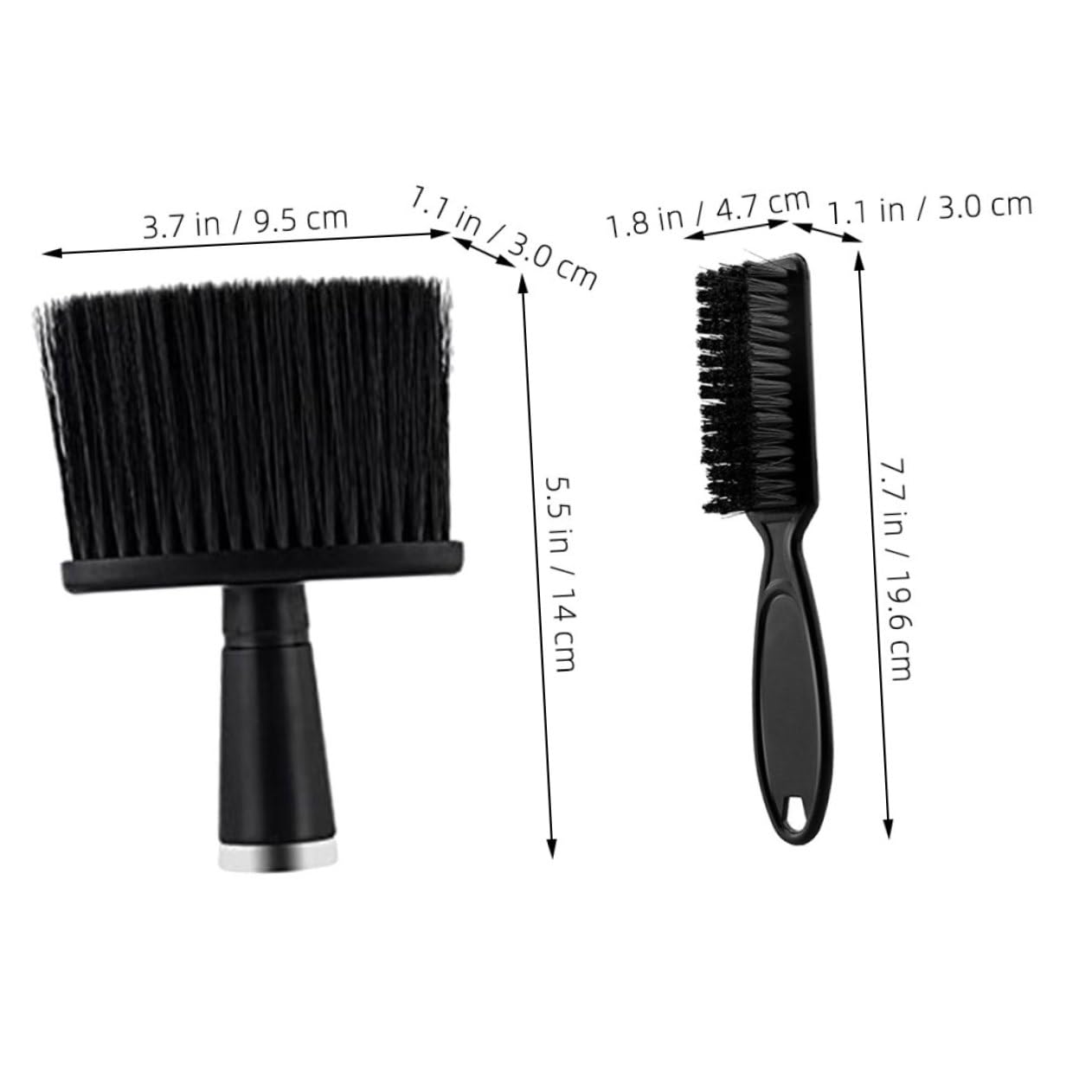 FRCOLOR 2pcs Neck Duster Brush Set for Hair Salon Professional Barber Cleaning Brushes for Hair Removal and Grooming Ideal for Male Shaving and Hairdressing