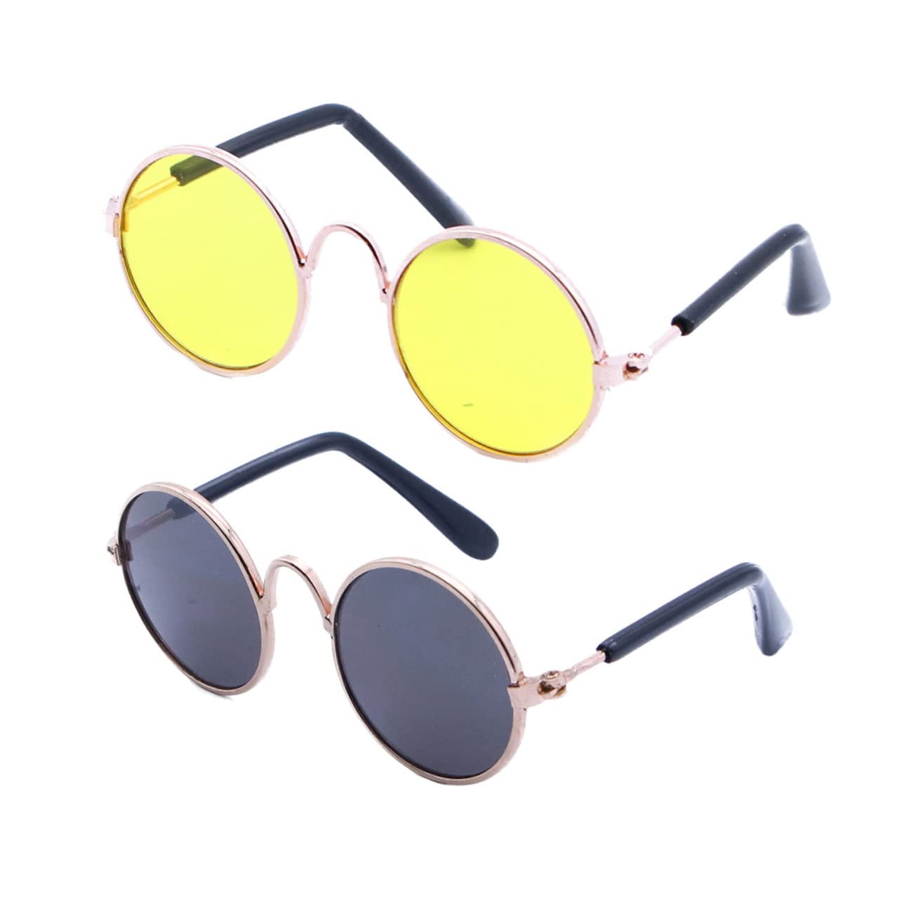FONDOTIN Pet Sunglasses Lightweight Metal/Plastic for Cats Dogs Fun for Your Pet