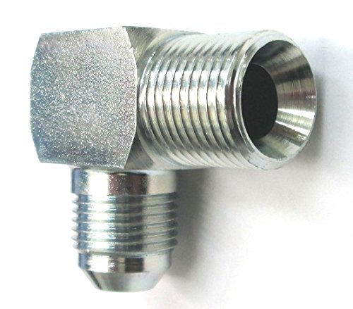 AF 9065-04-04 - 1/4 Male JIC (7/16''-20 Threads) X 1/4 Male BSPP (.520''-19 Threads) 90 With Cone Seat