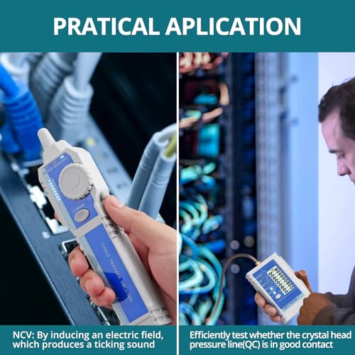 YGiTK Network Cable Tester with NCV, Ethernet Wire Tracker RJ45 RJ11, Cable Tester for for LAN CAT5 CAT6 CAT7 - Image 4