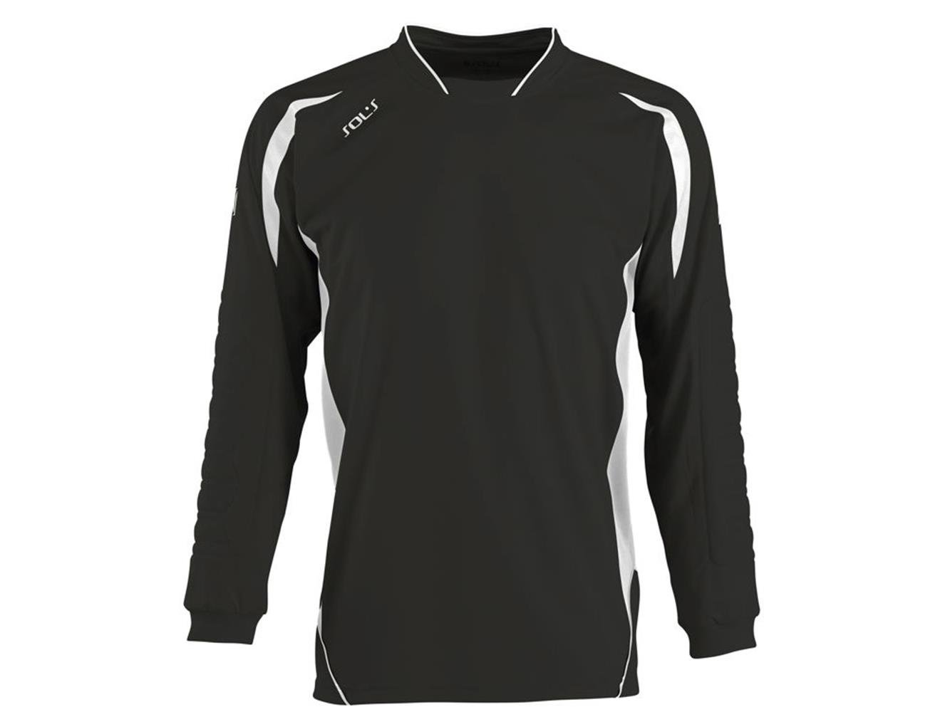 Camiseta Portero adulto manga larga azteca Sols, Hombre, Negro y amarillo