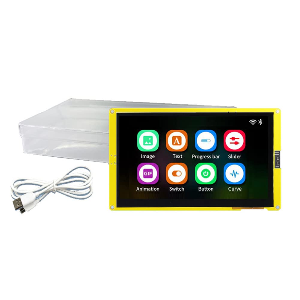 PURPLLE ESP32-S3 Inteligentny Wyświetlacz Flash MCU WIFI Moduł Bluetooth 7-Calowy RGB LCD TFT HMI 8M PSRAM 16M (z Dotykiem)