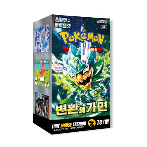 Twilight Masquerade Mask of Change Korean Booster Box | TCYM Authenticated | Korean Pokemon Cards | Pokemon Twilight Masquerade Booster Box | 30 Booster Packs | That Mouse Fashion
