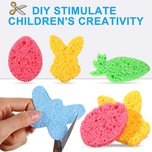 Image of Zhengmy 48 Pieces Sponges Bulk Sponges Kitchen Compressed Sponge Natural Dish Sponge Compressed Wood Pulp Cleaning Without Scratching for Kitchen Bathroom, 3.9 x 2.4 x 0.12 Inch (Multicolor)