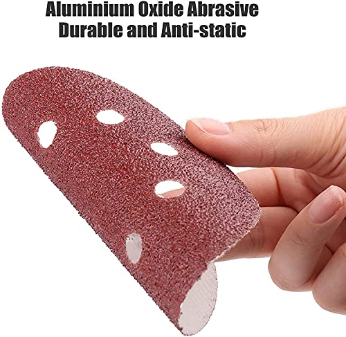 Image of OLS Japanese 5 Inch Sanding Discs, 8 Holes Hook and Loop - Sandpaper, Random Orbital Sander Round Sand Paper, 125mm Sandpaper Sheets Total (#40, #80, #150 Grits, 15)