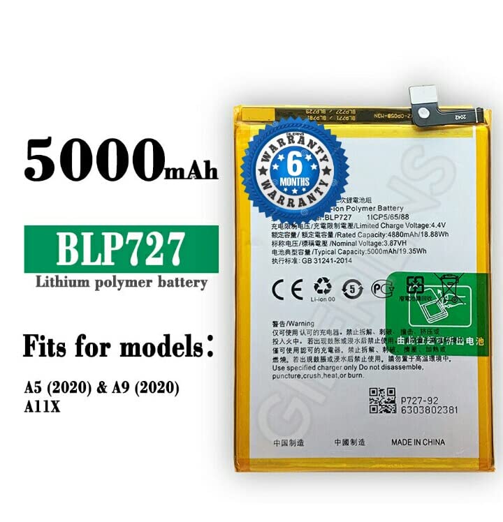 Image of Original BLP727 Battery for Oppo A5-2020 / A9-2020 CPH1931, CPH1959, CPH1937, CPH1939 Battery with 6 Month Warranty *** (E232)