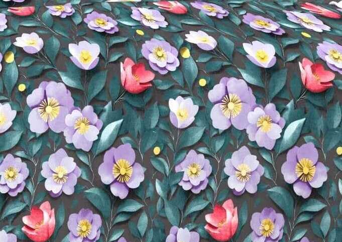 Image of DECOR2ADMIRE 300 TC Premium 7D Print Super King Size Cotton Bedsheet Set with 2 Pillow Covers | Ultra Soft 108 inch x 108 inch | Elegant Floral Designs (Emerald Bloom)