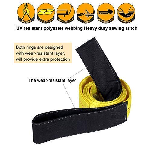 image for Lift Sling Straps, JCHL 6.5'X2 Heavy Duty Flat Eye Lift Sling 13,000 l