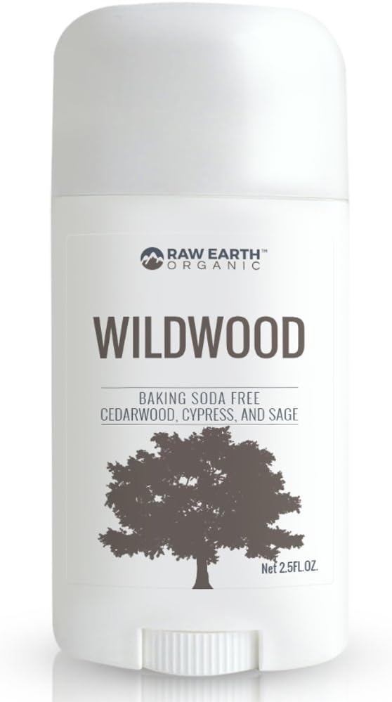 Raw Earth Organic All Natural Vegan Magnesium Deodorant - Baking Soda & Aluminum Free - Cedarwood / Cypress / Sage (2.5oz)