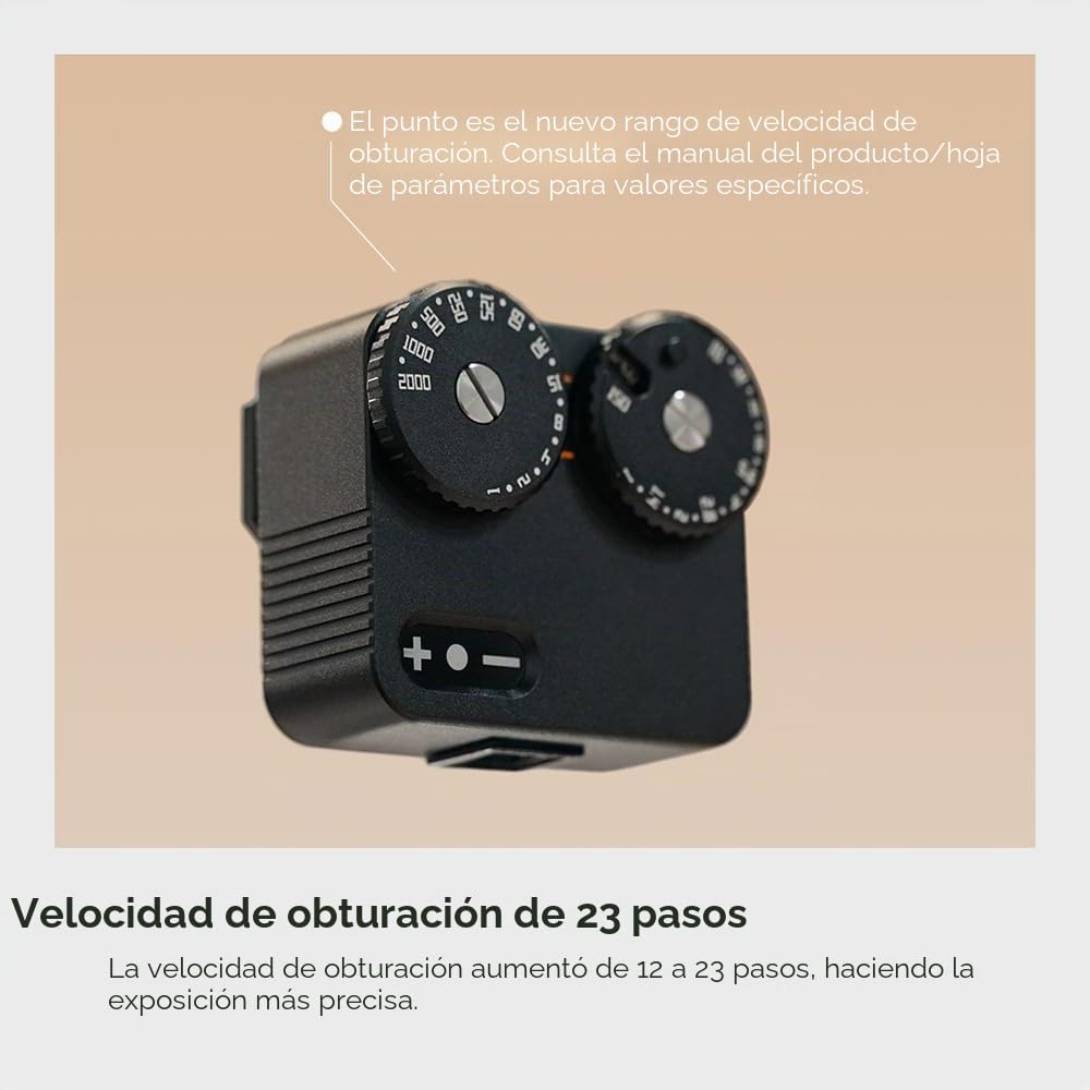 TTArtisan Upgrade Light Meter II Generation Dos Discos Medidor de Exposición para Fotografía con Cold Shoe Mount Compatible con diferentes Cámaras (Aluminio Plata)