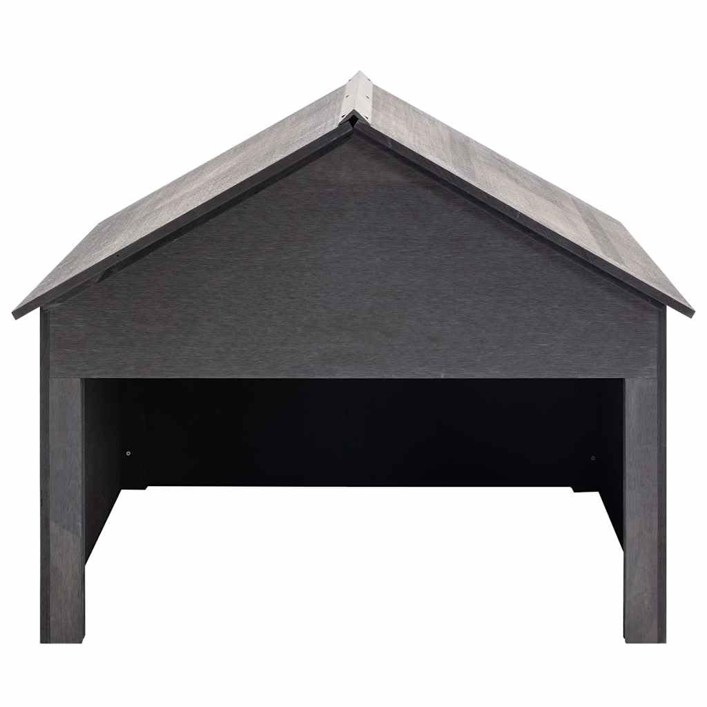 Robot cortacésped garaje gris 80 x 80 x 70 cm WPC cortacésped protección para estación de carga jardín refugio resistente a la intemperie duradero
