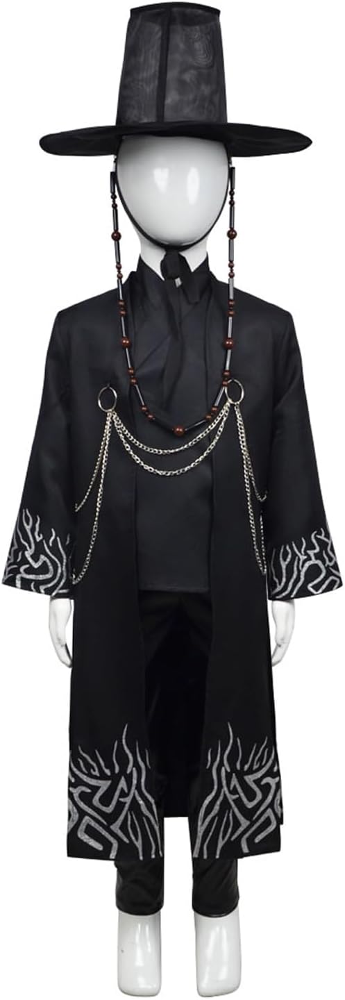 Anime Cosplay Costume Coat Black Suit Outfits Shirt Pant Belt Hat Halloween Carnival
