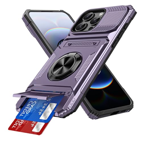 Coque iPhone 16 Pro Max 6,9" violette antichoc range-cartes