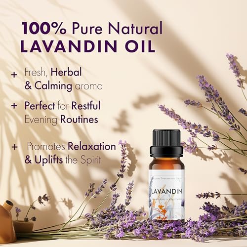 Image of Esslux Lavandin Essential Oil - Pure & Natural Undiluted for Aromatherapy & Skin Therapeutic Grade Oil (Undiluted & Uncut - 100% Virgin) - Massage, Candle Making (Lavandin, 120 ML)