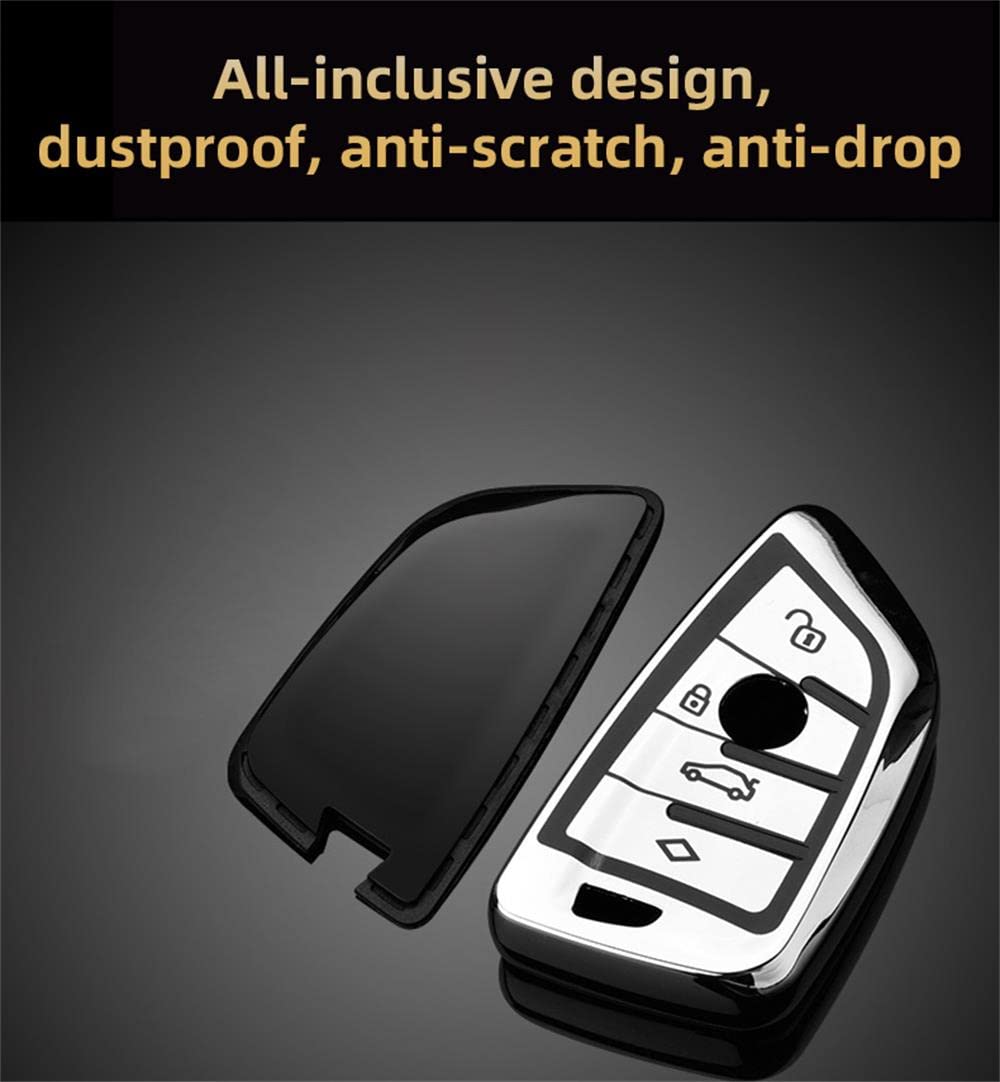 HIBEYO Keyless - Custodia per chiave dell'auto, adatta per BMW Serie 1, serie 3, 5, 7, serie F10, F32, F34, F21, F30, G30, G20, X1, X3, G01, X4, G02, X5, F15, G05