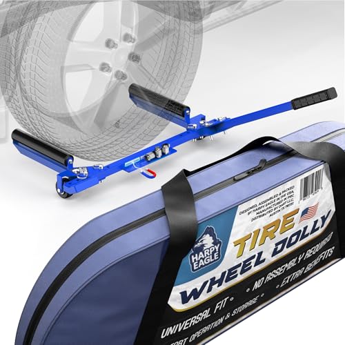 Image of Harpy Eagle Tire Dolly - Foldable Adjustable Width up to 40 inch Tire Wheel Dolly with 240 lb Load Capacity, Pre-Assembled Wheel Lifter Cart for Cars, SUVs, Trucks with Portable Carry Bag /Patent Pending