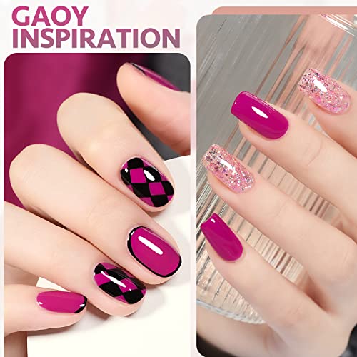 Gaoy Plum Purple Gel Nail Polish, 16Ml Soak Off Uv Light Cure Gel Polish For Nail Art Diy Manicure At Home, Color 1607 #TOP2