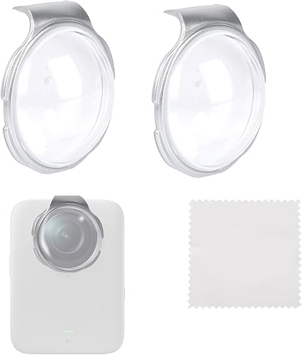 2 unids protectores de lente para cámara DJI Osmo 360, cubierta protectora de lente de vidrio templado óptico 9H dureza alta transmitancia para