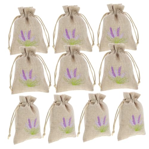 MUELODSIC 10Pcs Lavender Sachet Bag Refillable Drawstring Pouches for Dried Flowers Versatile Storage Bags for Closets and Cars Convenient