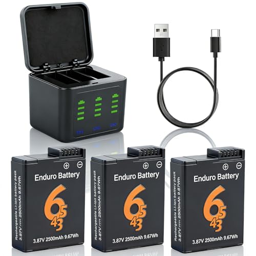 3-Pack for OSMO 360 Battery Compatible with DJI Osmo Action 6/Action 5 Pro/Action 4/Action 3 3.87V 2500mah Portable Battery for DJI Osmo 360