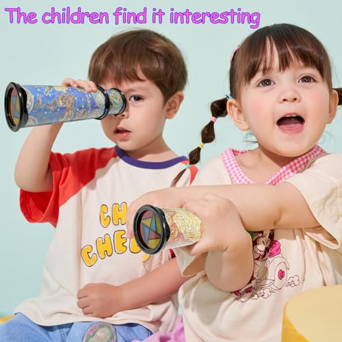 Hdagbnn 2 Pack Magic Kaleidoscope,Classic Kaleidoscope Toy,Stretchable Long Old World Kaleidoscope for Party Favors Birthday Gift Kids Children Educational Developmental (2 Colors)