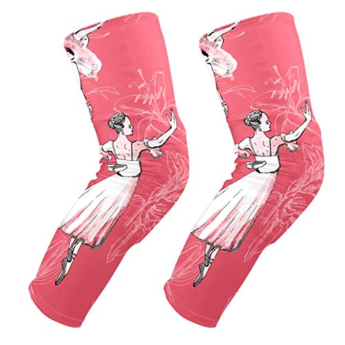 Genouillères rembourrées contre la douleur au genou motif ballerines rose pour adulte