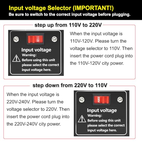 Yinleader US-DT-500VA 500W Voltage Transformer Power Converter(110V To 220V, 220V To 110V) Step Up/Down Converter 110/120 Volt thumb #8