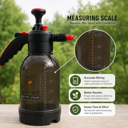 AgriBasket 2L Jet Black 2-in-1 Manual Pressure Sprayer - Image 6