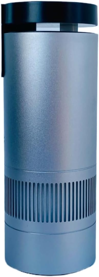 Portable Desktop Air Purifier, Blue, ABS Electronic, 2.6 Inch Diameter, USB-Powered, 3-Speed Touch Control, Color-Changing Air Quality Display, Vehicle-Mounted