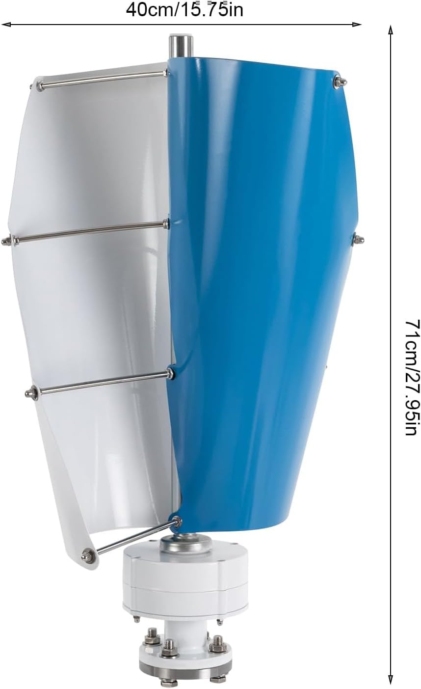 5000W Vertical Axis Wind Turbine Generator, 12V-220V Free Energy Wind Power Windmill Camping for Home Appliance with MPPT Charger Controller