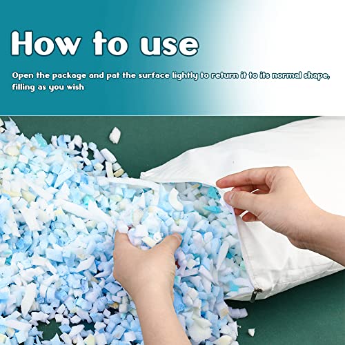 image for ZXIIXZ Bean Bag Filler Foam, 1350g/47.6oz Shredded Memory Foam Filling
