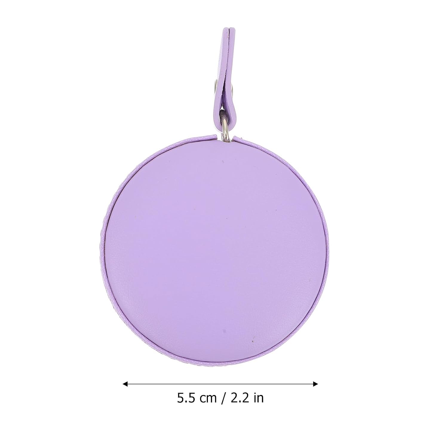 5m Pu Leather Tape Measure Portable Soft Body Measuring Tape for Sewing with Retractable Round Case Purple