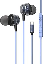 Modorwy SonicFlow Original USB-C Headphone | 14.2mm Drivers Surround Sound | DAC Chip-100% Support | in-Line Mic Type C Headphone |Compatible with i15, i16,Flip,Fold,S Series,1+ & Others(Light Blue)