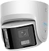 ENS SIPSP4MASBR4-H2 4MP Panoramic AcuSense Fixed Turret Network Camera, 2× 12.5 4MP CMOS Sensor, 2.8mm Fixed Dual Lens, 130dB True WDR. Built-in Mic and Speaker, 12V DCPoE, IP67