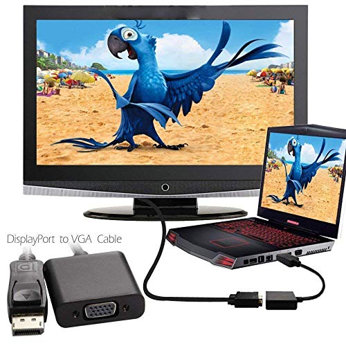 Viaxos Displayport To Vga Converter Cable For Laptop, Personal Computer, Television (Black) - Image 5
