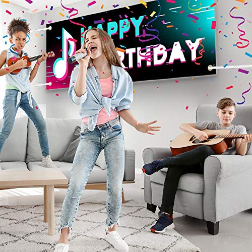 image for Happybell TIK Tok Happy Birthday Banner Birthday Decorations Yard Sign