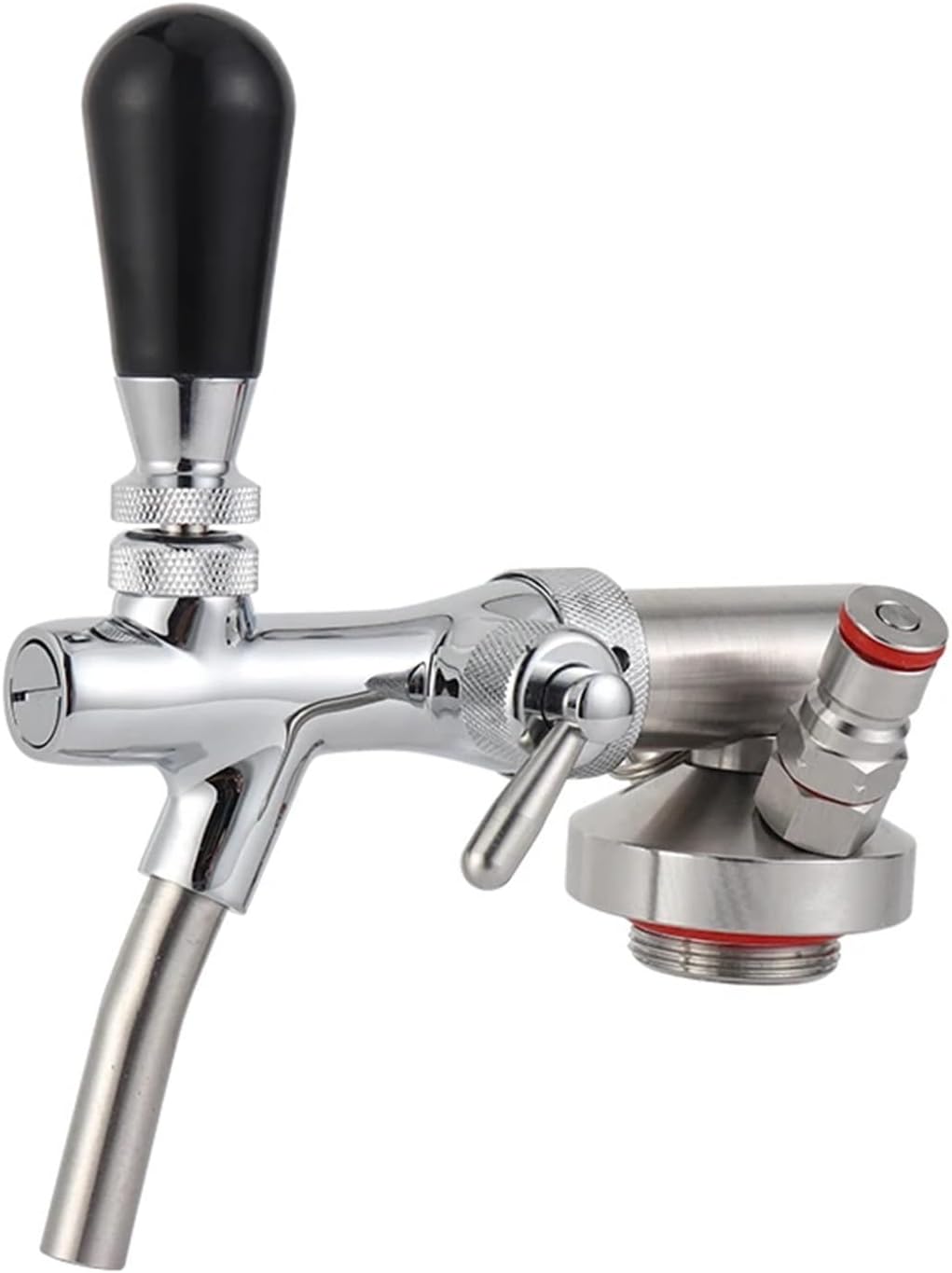 Home Brewing Mini Keg Spear Beer Growler Tap Dispenser,Craft Beer Keg Quick Fitting Connector Perfect for Party Picnic Gathering Homebrew Kit Brewing Accessories(Type 1)