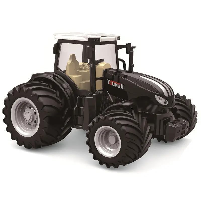 Image of Metal Tractor Toy for Kids | Heavy Duty Farm Machine with LED Lights, Big Rubber Tyres & Realistic Design