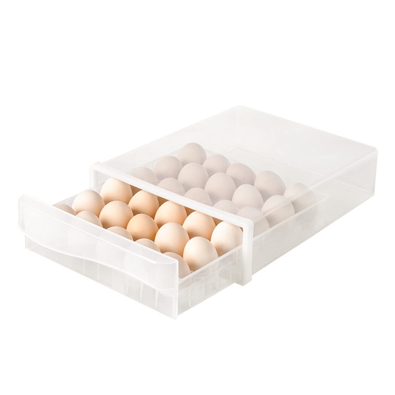 Recipiente para Huevos para Rejillas de refrigerador, contenedor de plástico para Almacenamiento de Huevos, Caja organizadora para refrigerador, cajón, Soporte para Caja de Mantenimiento Fresco