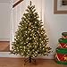 National Tree Company Pre-Lit 'Feel Real' Artificial Full Downswept Christmas Tree, Green, Douglas Fir, White Lights, Includes Stand, 4.5 feet