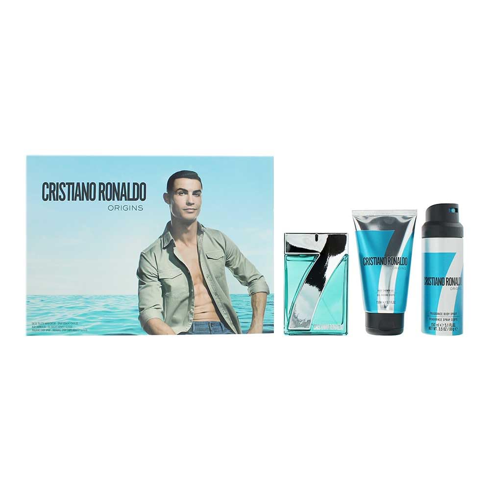 Cristiano Ronaldo CR7 Origins Gift Set 100ml EDT + 150ml S/G + 150ml Body