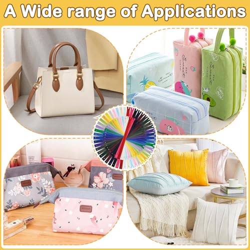 Image of Zippers for Sewing, DOITEM Nylon Coil Zippers, 48 pcs 30 cm /12 Inch and 50 cm /20 Inch Multicolor Nylon Coil Zips for Sewing and Crafts 24 Colors